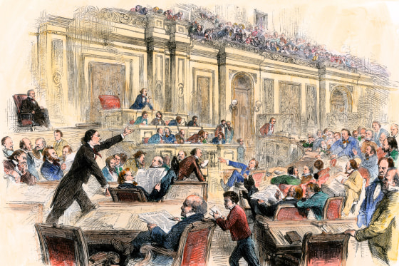 Image: Impassioned debate in the House of Representatives, December 1860 to January 1861.