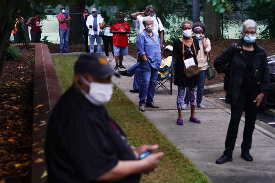 Georgia Residents Cast Ballots As Early Voting For U.S. Presidential Election Begins