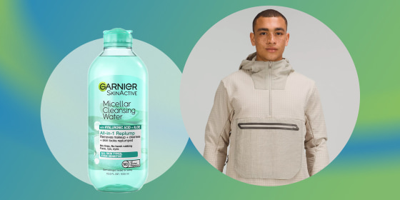 Lululemon’s new anorak was designed for hikers, while Garnier’s facial cleanser includes both micellar water and hyaluronic acid.