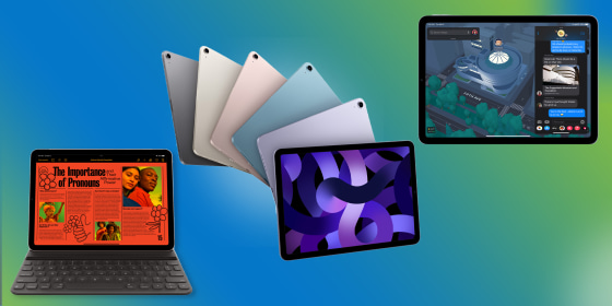 The new iPad will include a new chip, Apple's own M1, and new color, blue, as well as a better camera and better multitasking software.
