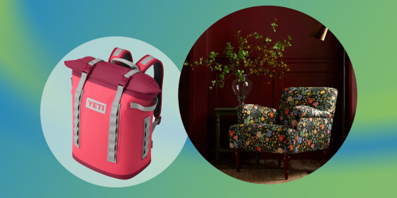 New launches include Yeti’s Hopper M20 cooler backpack and Rifle Paper Co.’s furniture collection.