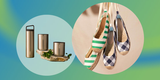 New releases include recycled bottles from Miir and ballet flats and espadrilles from Draper James.