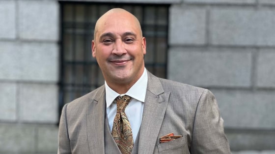 Richard Rosario outside court after the verdict today.