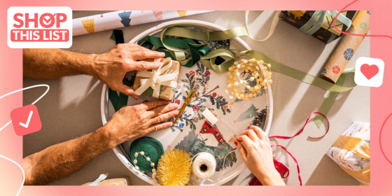 Overhead of wrapping paper