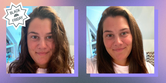 Before and After hair using the Revlon brush