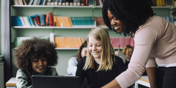 Teacher in a classroom