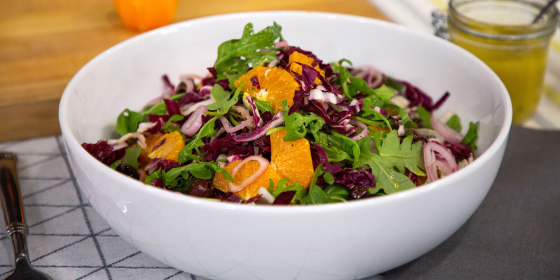 ina garten salad dressing with orange juice Ina Garten's Tricolore Salad with Oranges
