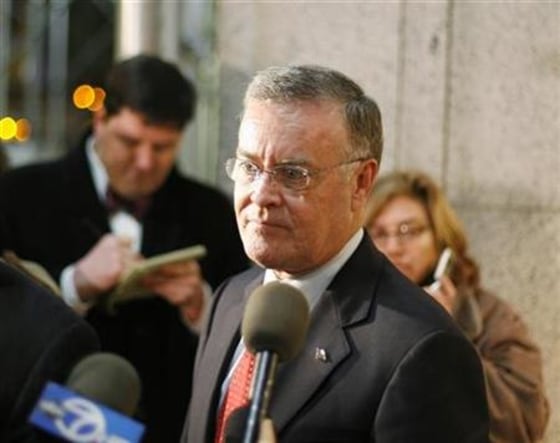 Lewis, Chairman, CEO and President of Bank of America, is seen after meeting at Attorney General's office in New York