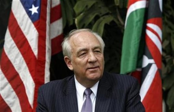 Rapp, U.S. ambassador-at-large for war crimes issues, addresses a news conference in Kenya's capital Nairobi