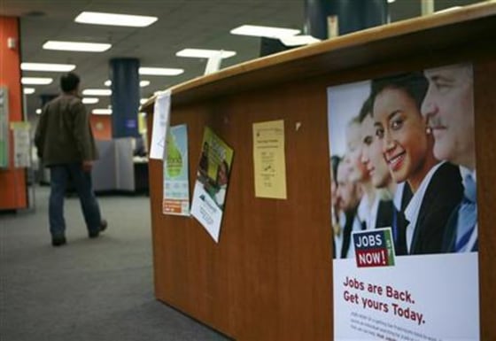 Person enters employment center in San Francisco