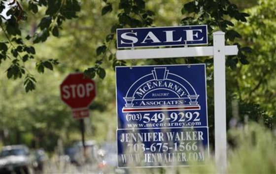 A sale sign advertises a home in Alexandria, Virginia