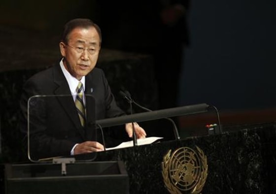 U.N. Secretary-General Ban Ki-moon speaks during the Millennium Development Goals Summit at the UN headquarters in New York