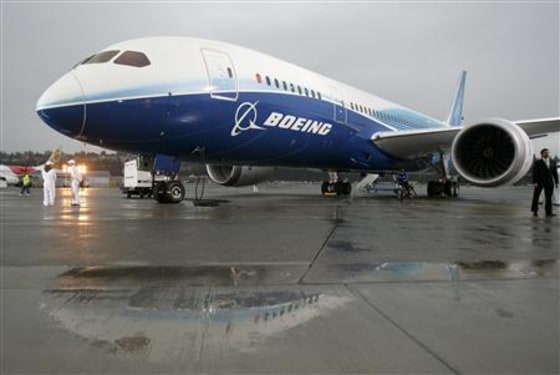 File photo of the Boeing 787 Dreamliner on the tarmac at Boeing Field in Seattle