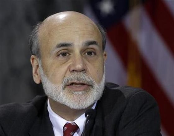 Chairman of the Federal Reserve Ben Bernanke speaks during a meeting in Washington