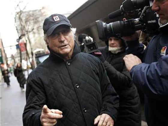 Bernard Madoff walks back to his apartment in New York