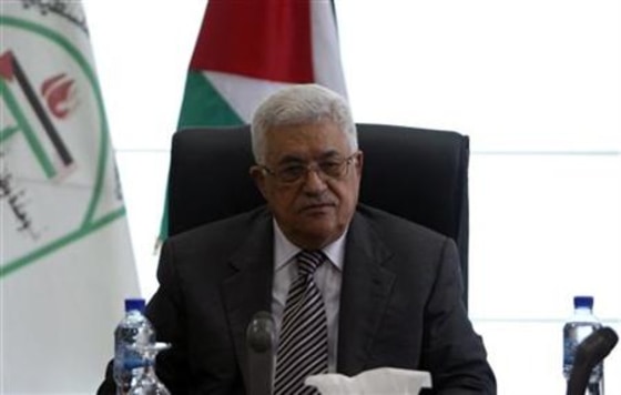 Palestinian President Abbas attends a PLO executive committee meeting in Ramallah
