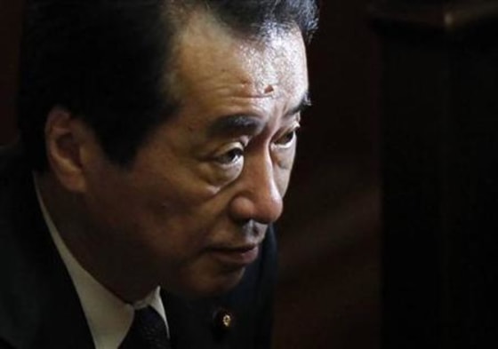 Japan's Prime Minister Kan attends a plenary session at the Lower House in Tokyo