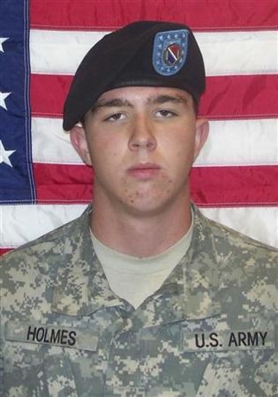 Private 1st Class Andrew Holmes is seen in this undated handout file photo