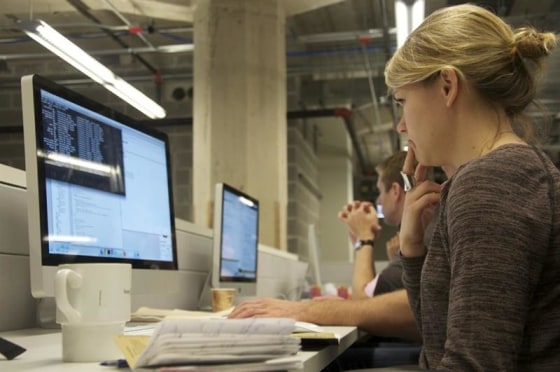 A student at Code Academy works ata computer terminal in this screengrab photo from CodeAcademy.org. REUTERS/Handout