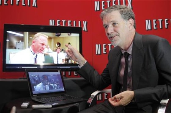 Netflix's Chief Executive Officer Reed Hastings speaks during an interview with Reuters in Buenos Aires