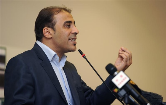 Libyan government spokesman Moussa Ibrahim speaks to the media during a news conference in Tripoli