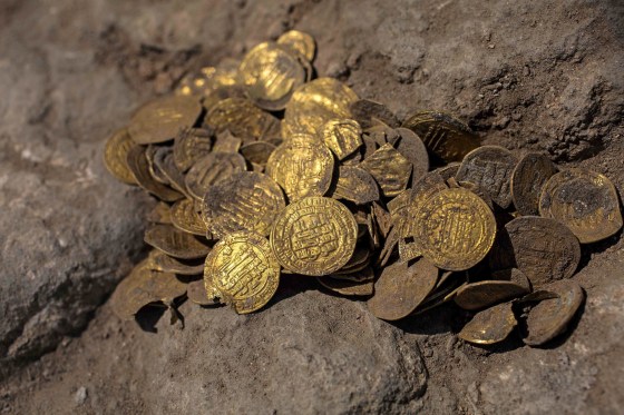 A hoard of gold coins dating to the Abbasid Caliphate was discovered at an archeological site near Tel Aviv.