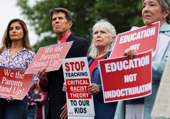 A Virginia School board meeting reflects a battle playing out across the country over a once-obscure academic doctrine known as Critical Race Theory, in Ashburn