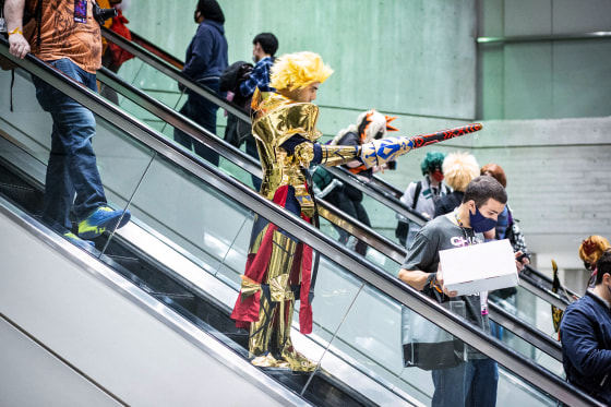 Image: Costumed people attend Anime NYC at the Jacob K. Javits Convention Center in New York City on Nov. 20, 2021.