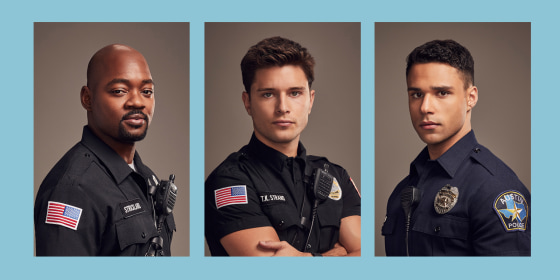 From left, Brian Michael Smith, Ronen Rubenstein and Rafael Silva of "9-1-1: Lone Star."