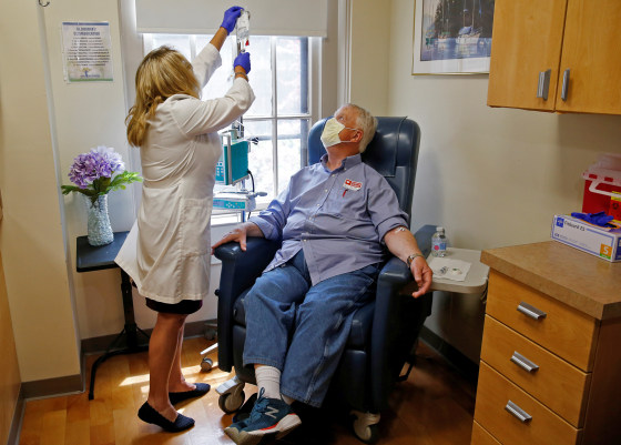 First intravenous infusion of Aduhelm, Biogen's controversial recently approved drug for early Alzheimer's disease