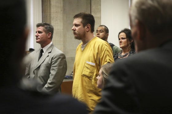Former Chicago police Officer Jason Van Dyke and his attorney Daniel Herbert listen during Van Dyke's sentencing hearing at the Leighton Criminal Court Building on Jan. 18, 2019, in Chicago.