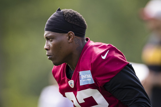 Image: Deshazor Everett during mandatory minicamp at Inova Sports Performance Center on June 10, 2021 in Ashburn, Va.