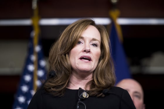 Rep. Kathleen Rice, D-N.Y., speaks at the Capitol on Jan. 10, 2018.