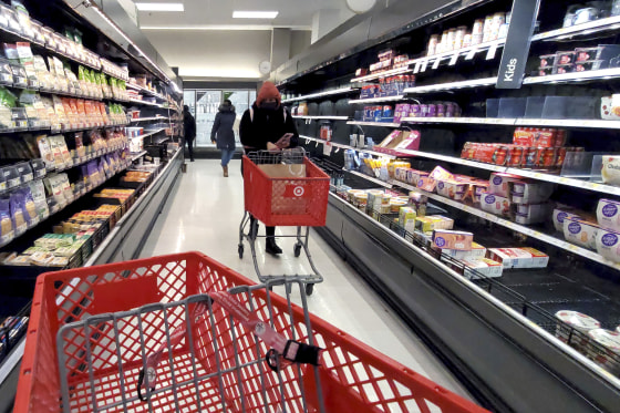 A shopper at a Target store