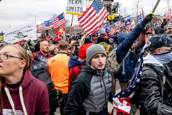 Trump Supporters Gather For "Stop The Steal" Rally In DC As Electoral College Meets To Certify Joe Biden's Election Win, Washington, USA - 06 Jan 2021