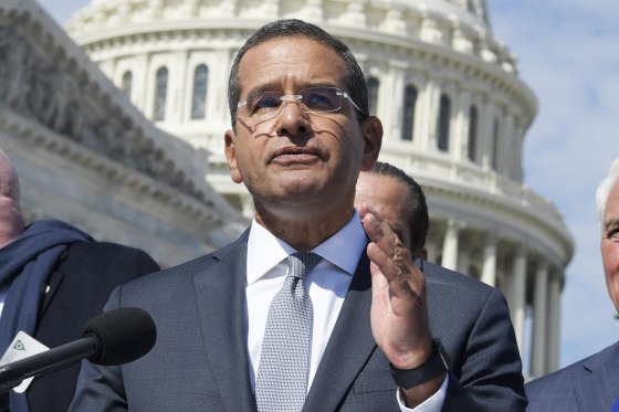 Governor of Puerto Rico Pedro Pierluisi speaks during a press conference on Mar. 02, 2022 on Capitol Hill in Washington, D.C.