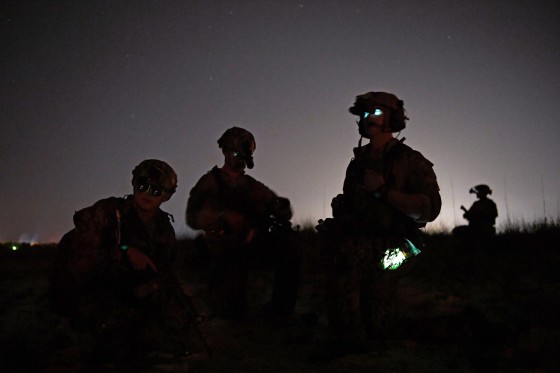 U.S. Navy SEALS during an exercise at Hurlburt Field in Florida 2018.