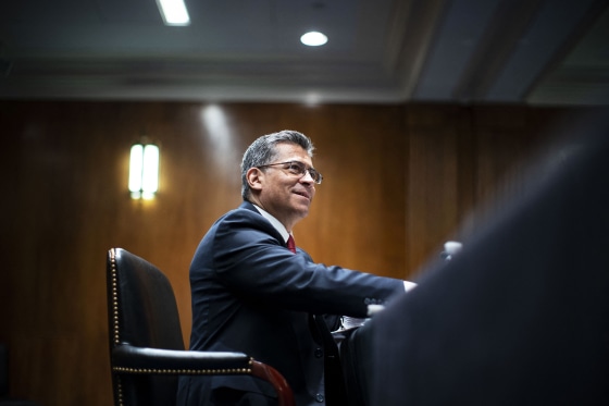 Xavier Becerra, secretary of Health and Human Services, speaks during a Senate Appropriations Subcommittee hearing on June 9, 2021.