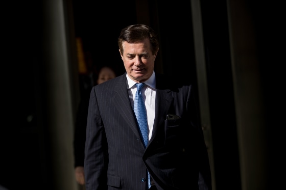 Paul Manafort exits the E. Barrett Prettyman Federal Courthouse on Feb. 28, 2018, in Washington.