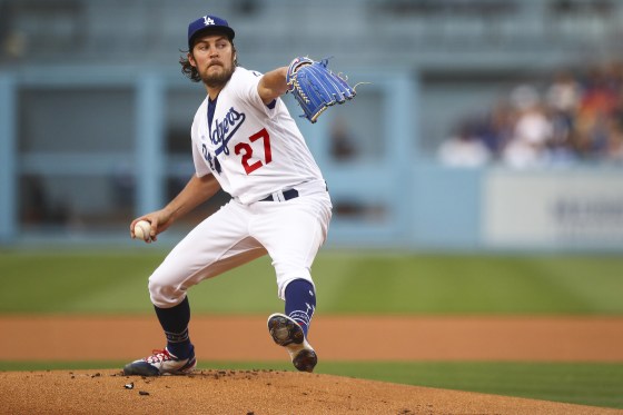Image: Trevor Bauer, San Francisco Giants v Los Angeles Dodgers