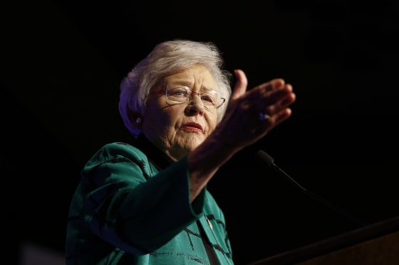 Gov. Kay Ivey speaks to supporters after her election victory on Nov. 6, 2018, in Montgomery, Ala.