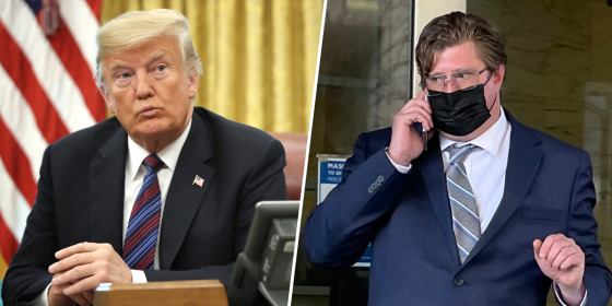 Donald Trump and Dustin Thompson.