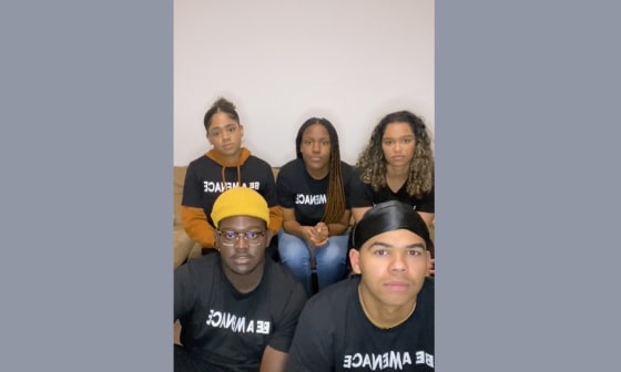 Rachel Weaver, Kennethia Dorsey, Kylee Shepherd, (front) Nathanael Byrd, and Sebastian Stewart-Johnson