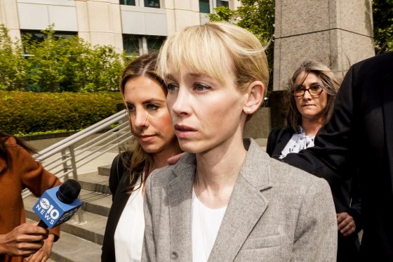 Sherri Papini leaves the federal courthouse after her arraignment in Sacramento, Calif., on April 13, 2022.