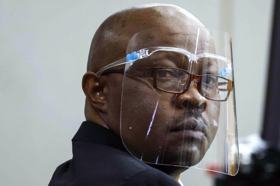 Image: Accused serial killer Billy Chemirmir looks back ahead of his retrial, at Frank Crowley Courts Building. in Dallas, on April 25, 2022.