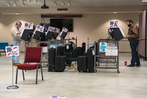 Two people vote in Atlanta