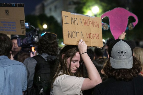 Abortion-rights advocates demonstrate outside of the Supreme Court