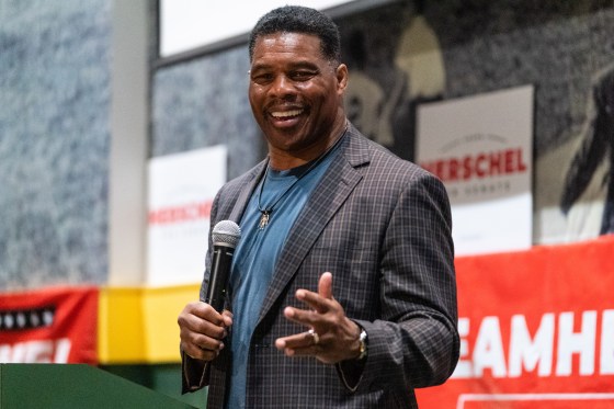 Republican Senate Candidate Herschel Walker Holds Campaign Rally