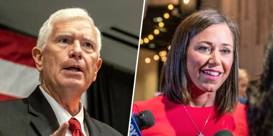 Rep. Mo Brooks, R-Ala., and Katie Britt, Republican Senate candidate for Alabama.
