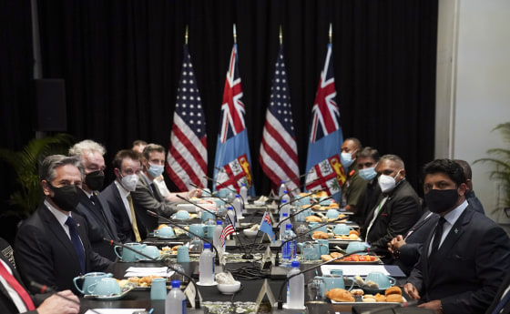 Antony Blinken, Aiyaz Sayed-Khaiyum